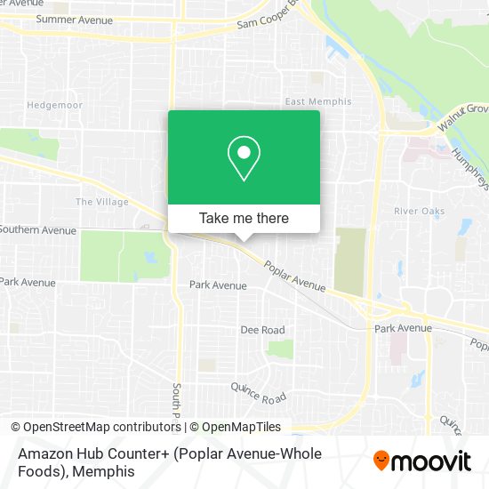 Amazon Hub Counter+ (Poplar Avenue-Whole Foods) map