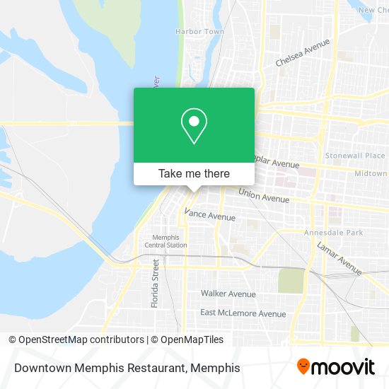 Downtown Memphis Restaurant map
