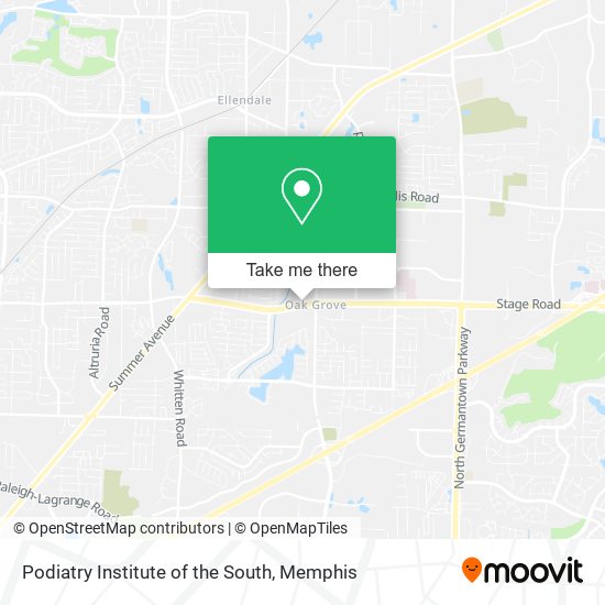 Podiatry Institute of the South map