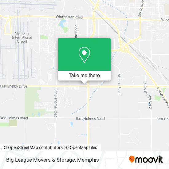 Big League Movers & Storage map