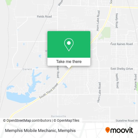 Mapa de Memphis Mobile Mechanic