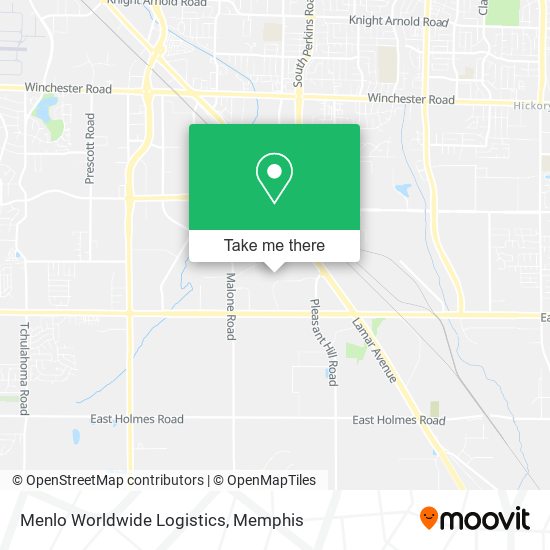 Menlo Worldwide Logistics map
