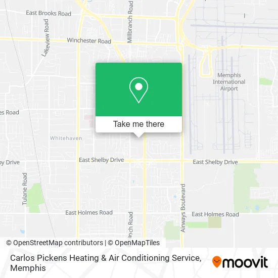 Carlos Pickens Heating & Air Conditioning Service map
