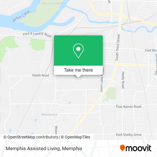 Memphis Assisted Living map