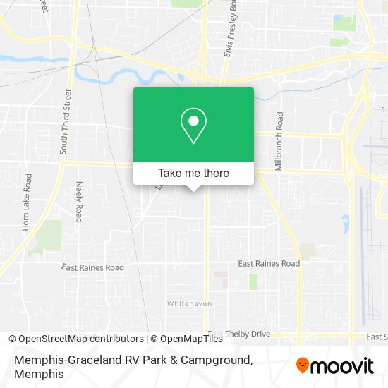 Mapa de Memphis-Graceland RV Park & Campground