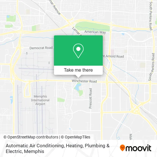 Automatic Air Conditioning, Heating, Plumbing & Electric map