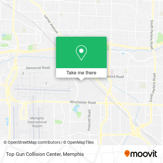 Top Gun Collision Center map