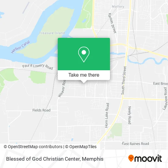 Mapa de Blessed of God Christian Center