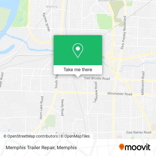 Mapa de Memphis Trailer Repair