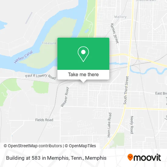 Mapa de Building at 583 in Memphis, Tenn.