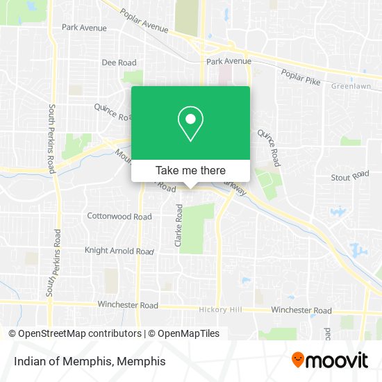 Indian of Memphis map