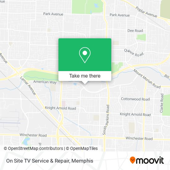 On Site TV Service & Repair map