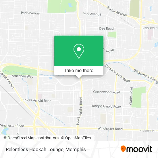 Relentless Hookah Lounge map