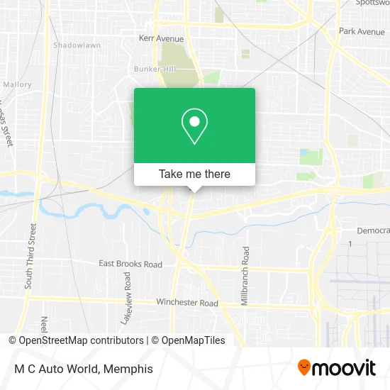M C Auto World map