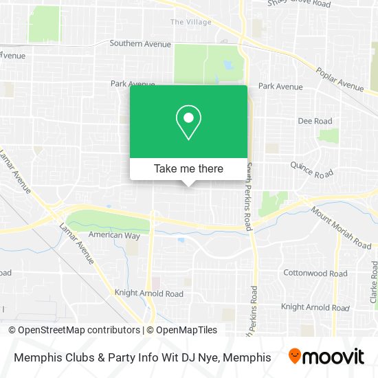 Memphis Clubs & Party Info Wit DJ Nye map