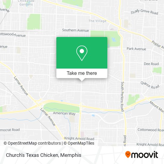 Church's Texas Chicken map