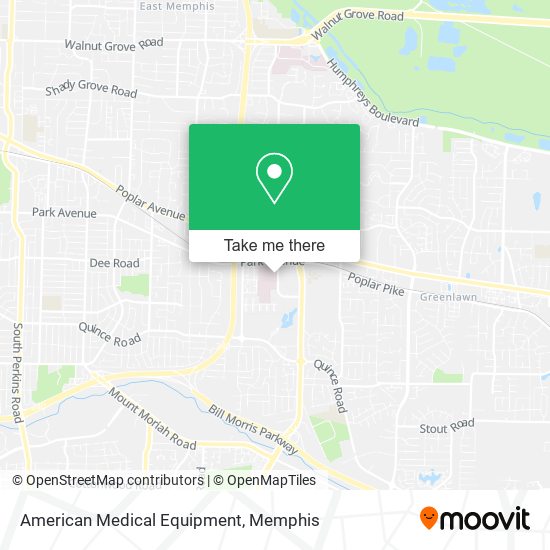 American Medical Equipment map