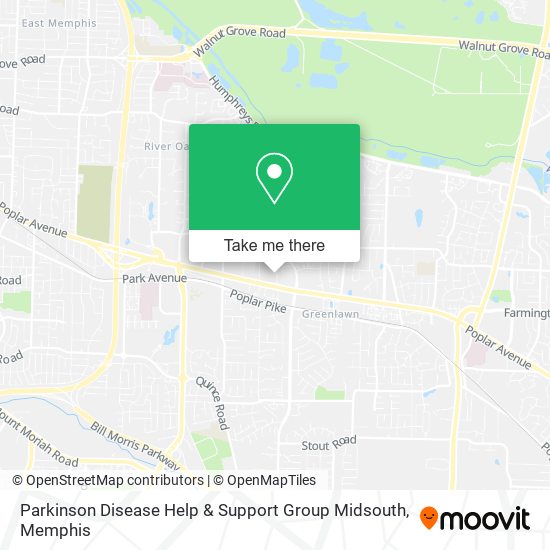 Mapa de Parkinson Disease Help & Support Group Midsouth