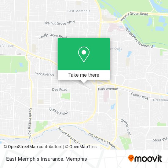 Mapa de East Memphis Insurance