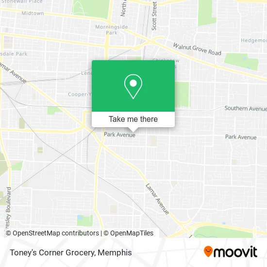 Toney's Corner Grocery map