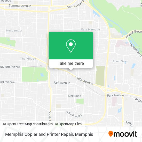 Mapa de Memphis Copier and Printer Repair