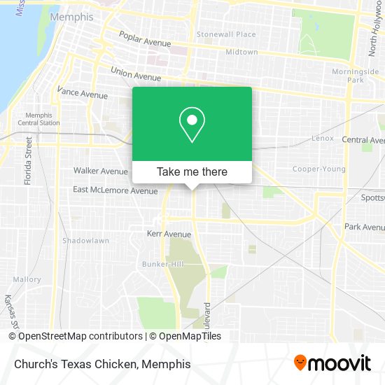 Mapa de Church's Texas Chicken