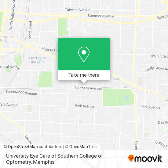 Mapa de University Eye Care of Southern College of Optometry