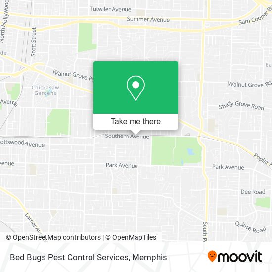 Bed Bugs Pest Control Services map