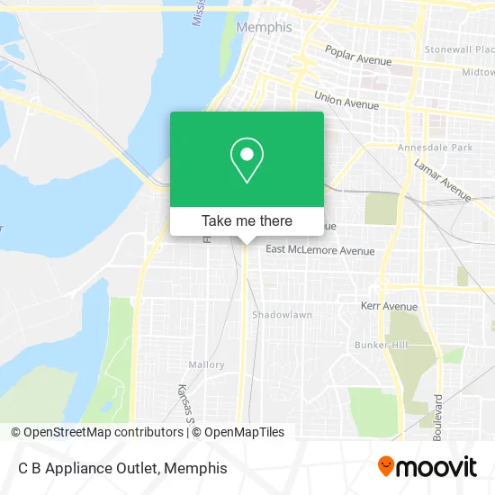 C B Appliance Outlet map
