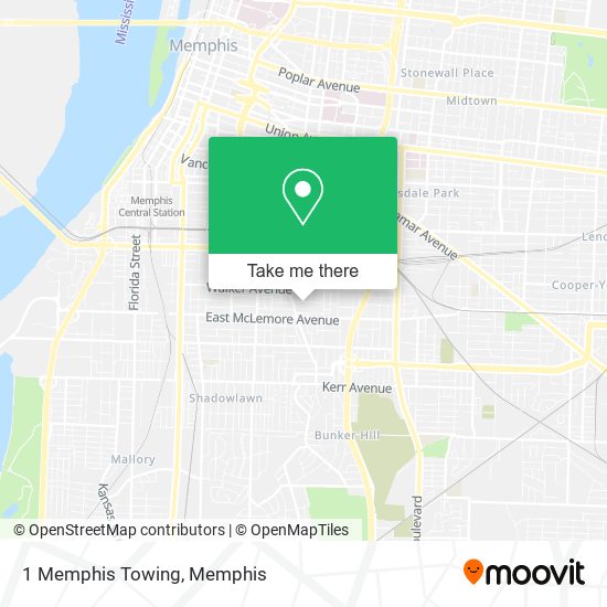 1 Memphis Towing map