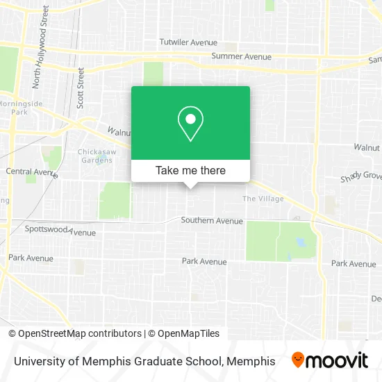 University of Memphis Graduate School map