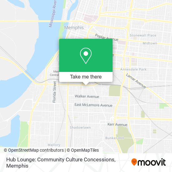 Hub Lounge: Community Culture Concessions map