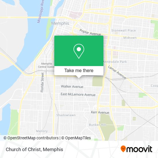 Church of Christ map