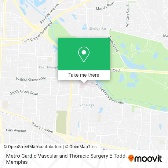 Metro Cardio Vascular and Thoracic Surgery E Todd map