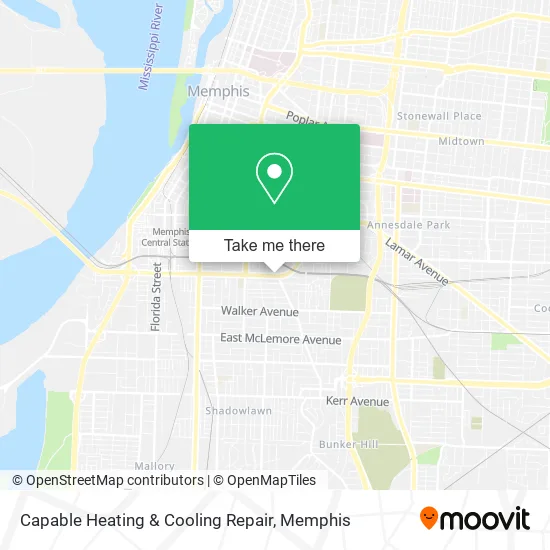 Mapa de Capable Heating & Cooling Repair