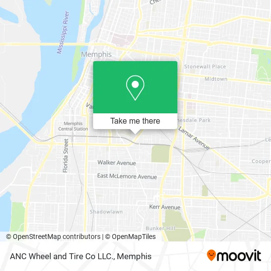 Mapa de ANC Wheel and Tire Co LLC.