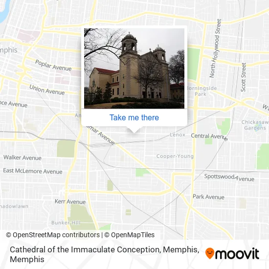 Cathedral of the Immaculate Conception, Memphis map