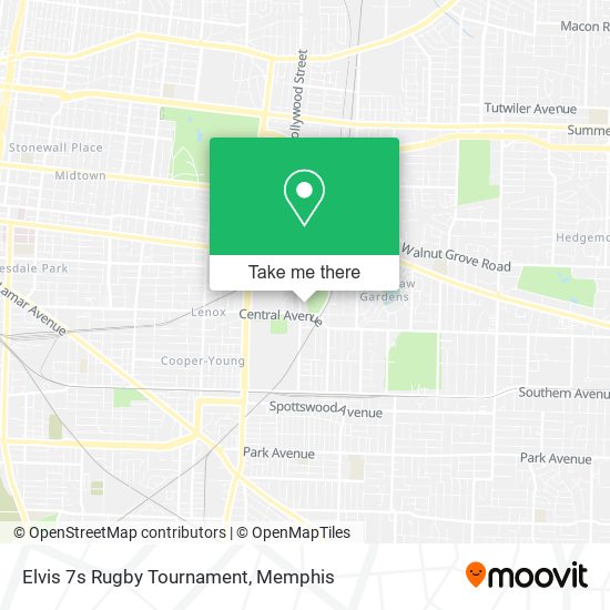 Elvis 7s Rugby Tournament map