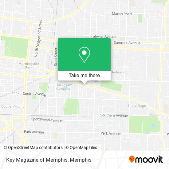 Mapa de Key Magazine of Memphis