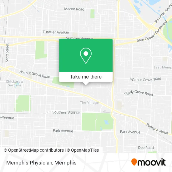 Memphis Physician map