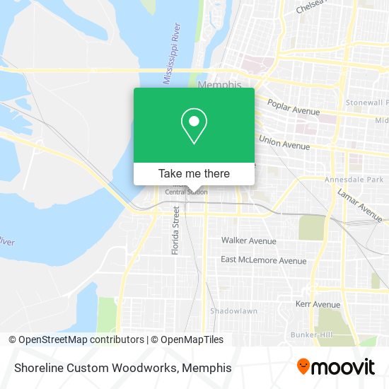 Shoreline Custom Woodworks map