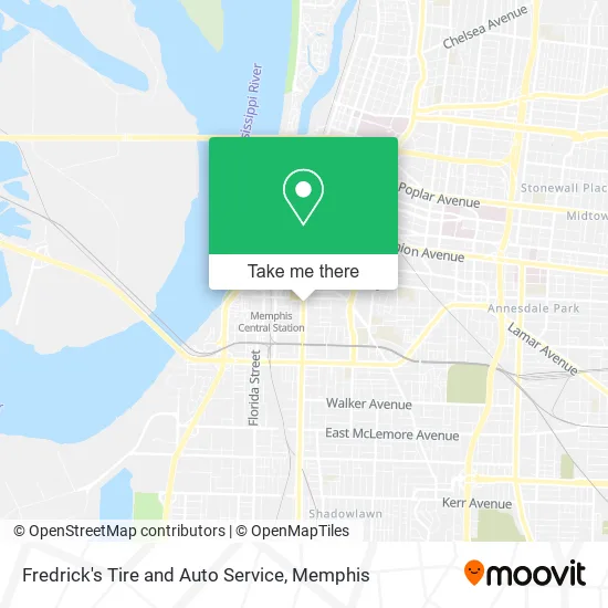 Fredrick's Tire and Auto Service map