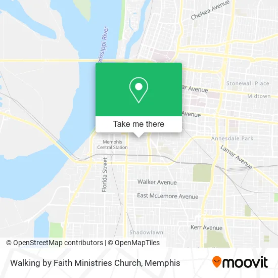 Mapa de Walking by Faith Ministries Church