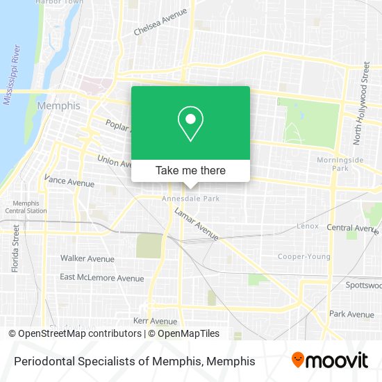 Periodontal Specialists of Memphis map