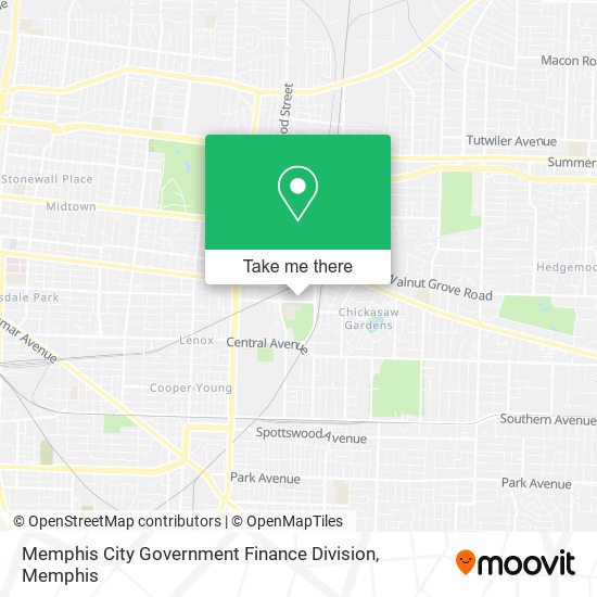 Mapa de Memphis City Government Finance Division