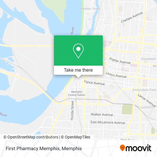 First Pharmacy Memphis map
