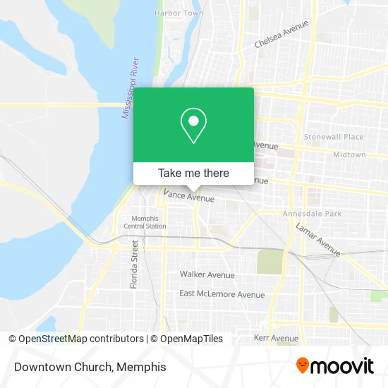 Mapa de Downtown Church