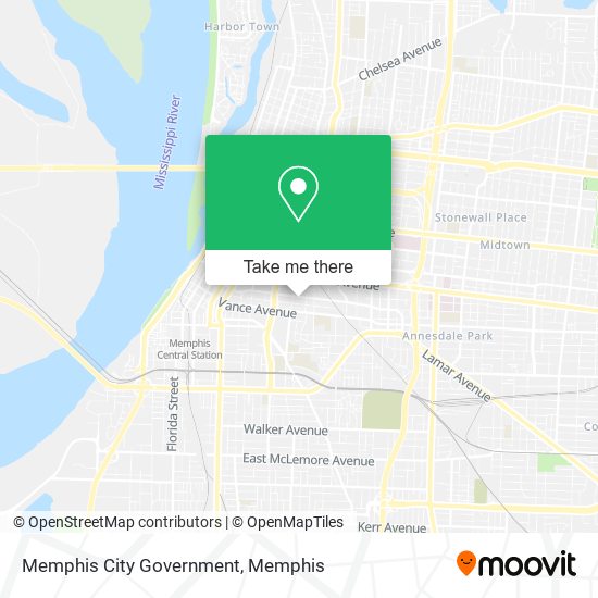 Memphis City Government map