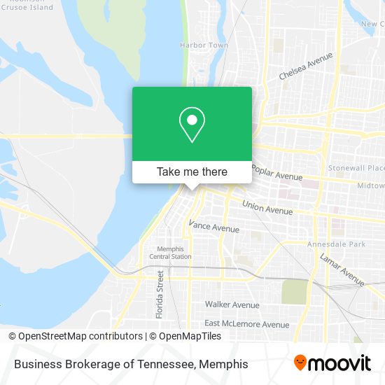 Business Brokerage of Tennessee map