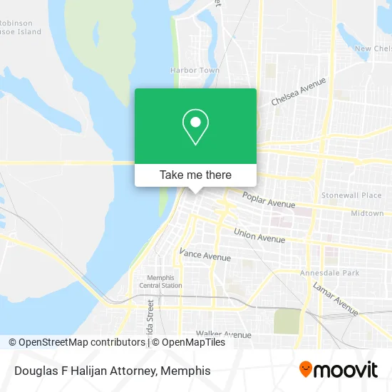 Douglas F Halijan Attorney map